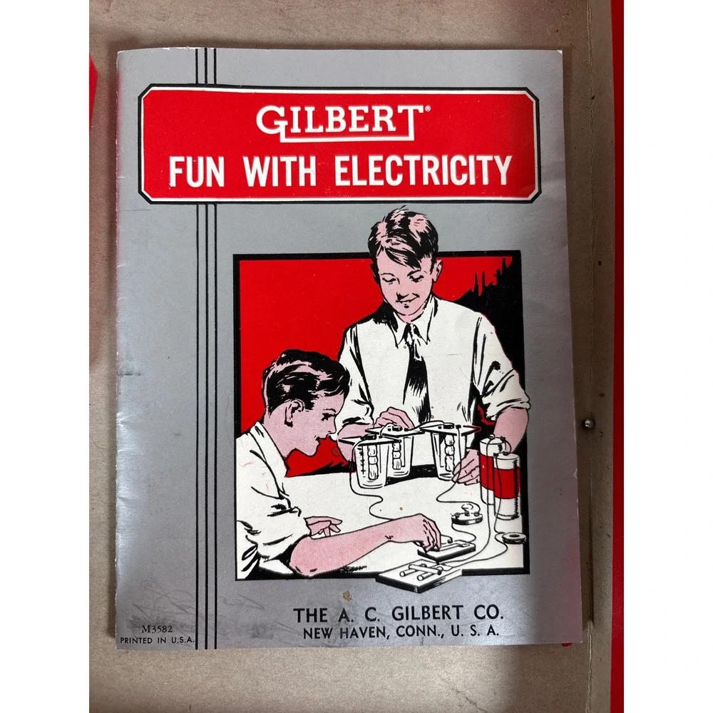 Vintage 1954 Gilbert Fun With‎ Electricity Hall of Science Set M3502 STEM Toy